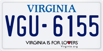 VA license plate VGU6155