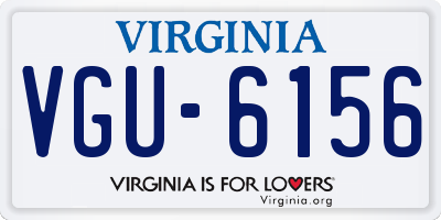 VA license plate VGU6156