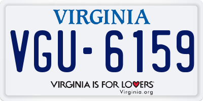 VA license plate VGU6159