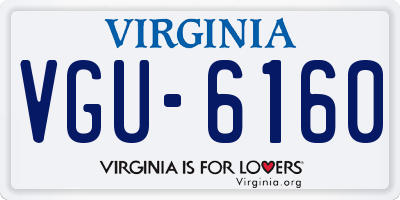 VA license plate VGU6160