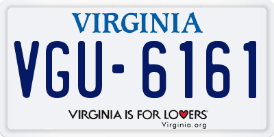 VA license plate VGU6161