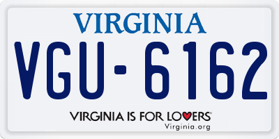 VA license plate VGU6162