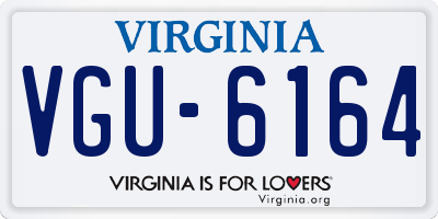 VA license plate VGU6164