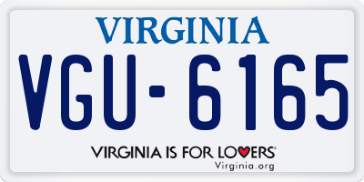 VA license plate VGU6165