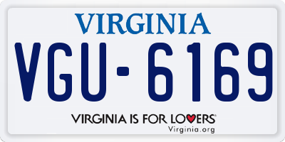 VA license plate VGU6169