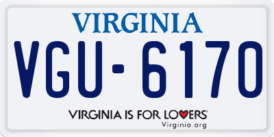 VA license plate VGU6170