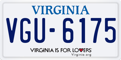 VA license plate VGU6175