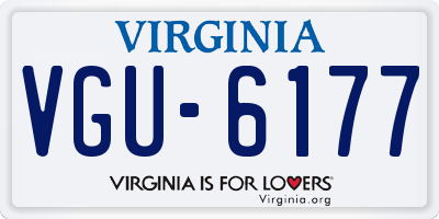 VA license plate VGU6177