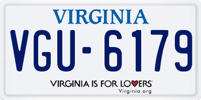 VA license plate VGU6179