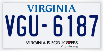 VA license plate VGU6187