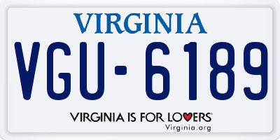 VA license plate VGU6189