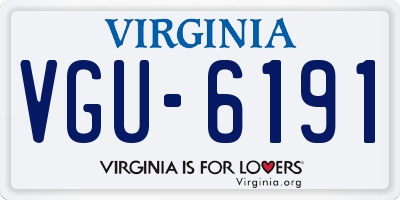VA license plate VGU6191