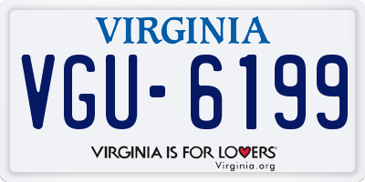 VA license plate VGU6199