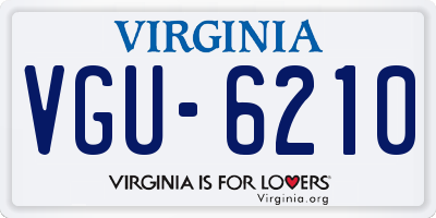 VA license plate VGU6210