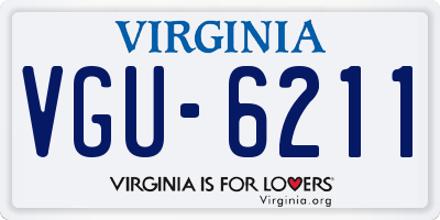 VA license plate VGU6211