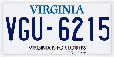 VA license plate VGU6215