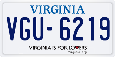 VA license plate VGU6219