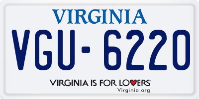 VA license plate VGU6220