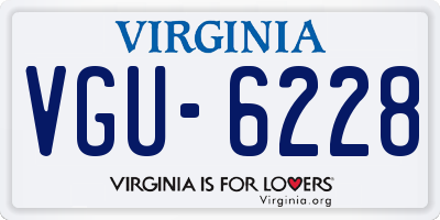 VA license plate VGU6228