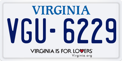 VA license plate VGU6229
