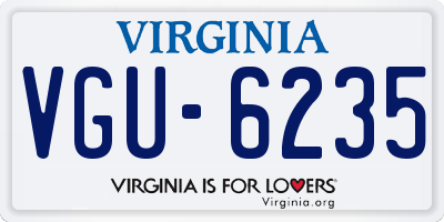 VA license plate VGU6235