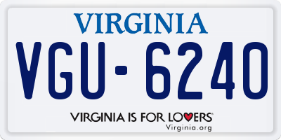 VA license plate VGU6240