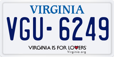 VA license plate VGU6249