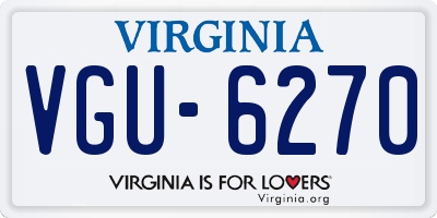 VA license plate VGU6270