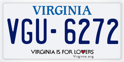 VA license plate VGU6272
