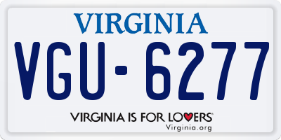 VA license plate VGU6277