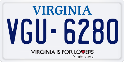 VA license plate VGU6280