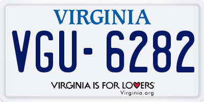 VA license plate VGU6282