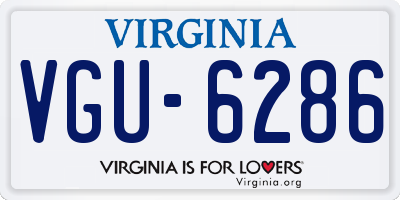 VA license plate VGU6286