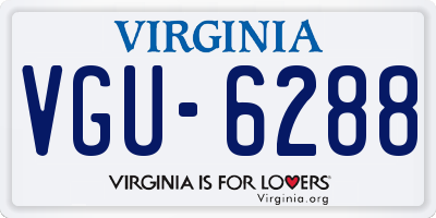VA license plate VGU6288