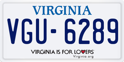 VA license plate VGU6289