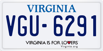 VA license plate VGU6291