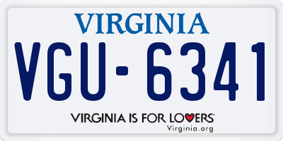 VA license plate VGU6341