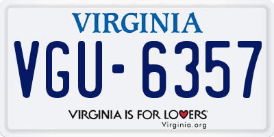 VA license plate VGU6357