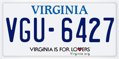 VA license plate VGU6427