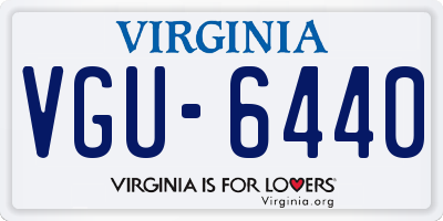 VA license plate VGU6440