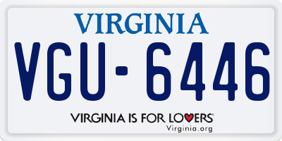 VA license plate VGU6446