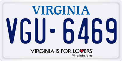 VA license plate VGU6469