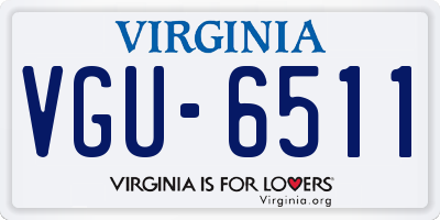 VA license plate VGU6511