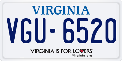 VA license plate VGU6520
