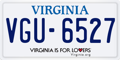 VA license plate VGU6527