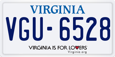 VA license plate VGU6528