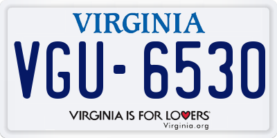 VA license plate VGU6530