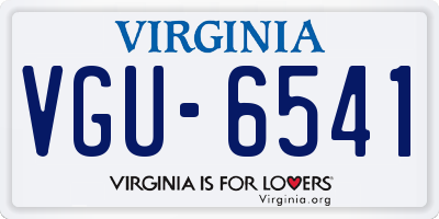 VA license plate VGU6541