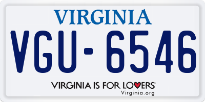 VA license plate VGU6546