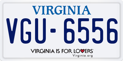 VA license plate VGU6556